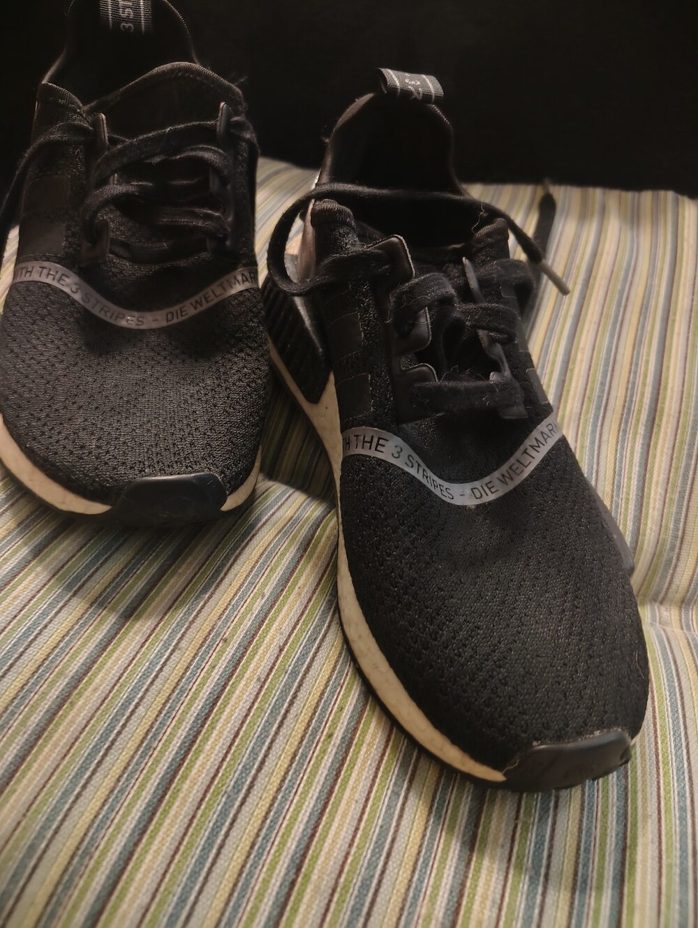 Adidas NMD R1 Eggplant Core Black Iridescent Boost Sneakers Womens Size 5